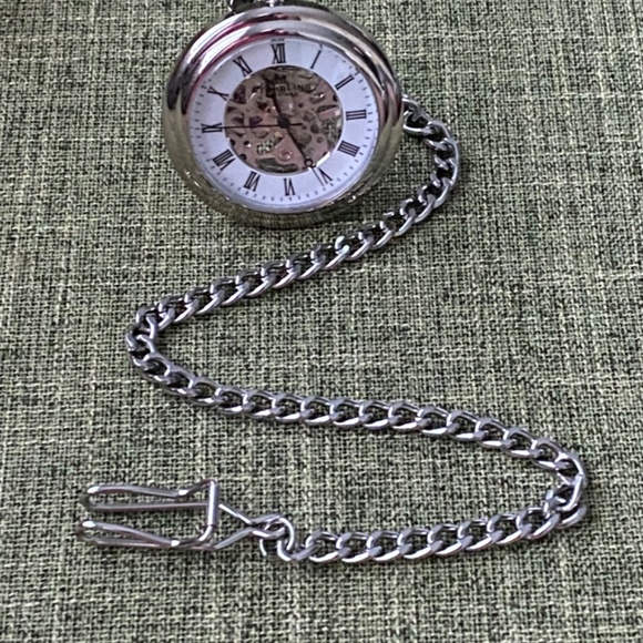 NIB Stuhrling Original Pocket Watch - Skeleton Watch, Mechanical Movement - Picture 3 of 7